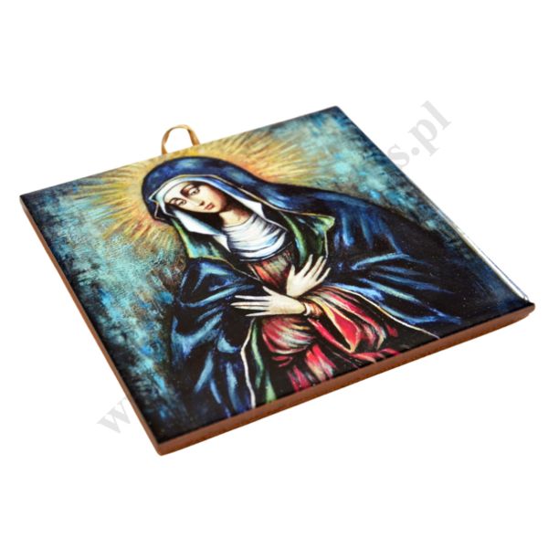 MATKA BOŻA MIŁOSIERDZIA - obrazek na ceramice 10 x 10 cm - 30831