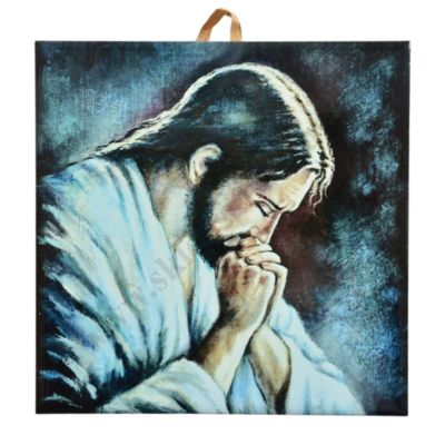 PAN JEZUS MODLĄCY SIĘ - obrazek na ceramice 10 x 10 cm - 30832