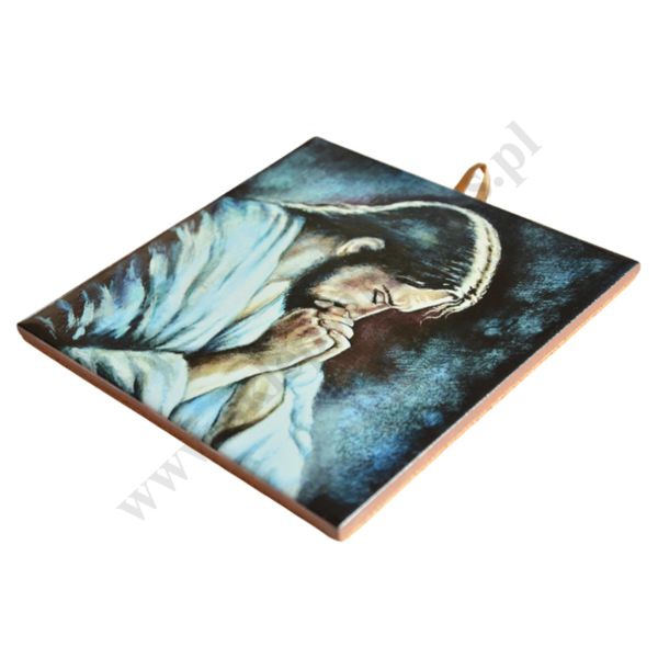 PAN JEZUS MODLĄCY SIĘ - obrazek na ceramice 10 x 10 cm - 30832