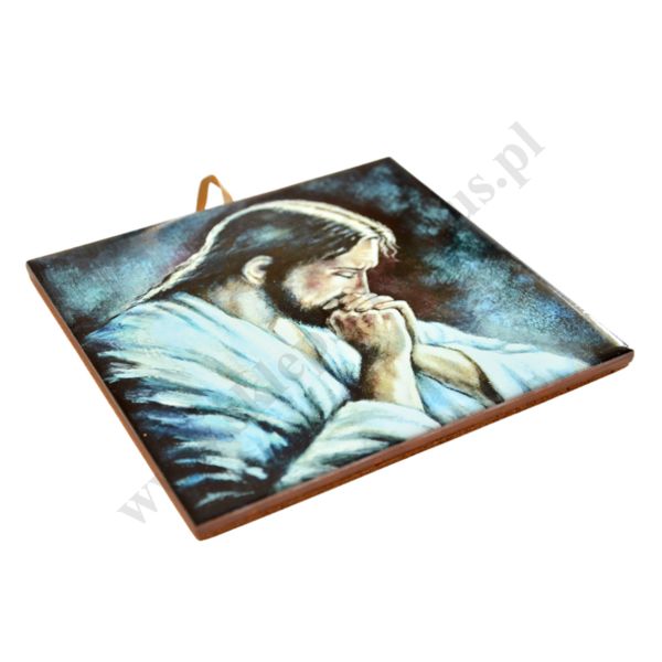 PAN JEZUS MODLĄCY SIĘ - obrazek na ceramice 10 x 10 cm - 30832