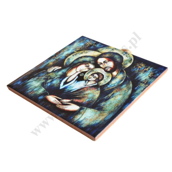 ŚWIĘTA RODZINA - obrazek na ceramice 10 x 10 cm - 30833