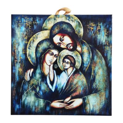 ŚWIĘTA RODZINA - obrazek na ceramice 15 x 15 cm - 30847