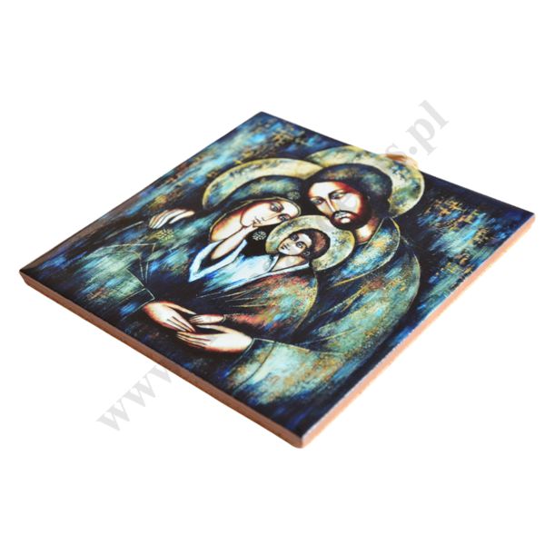 ŚWIĘTA RODZINA - obrazek na ceramice 15 x 15 cm - 30847
