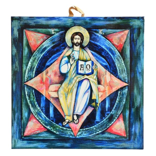 PAN JEZUS PANTOKRATOR - obrazek na ceramice 15 x 15 cm - 30848