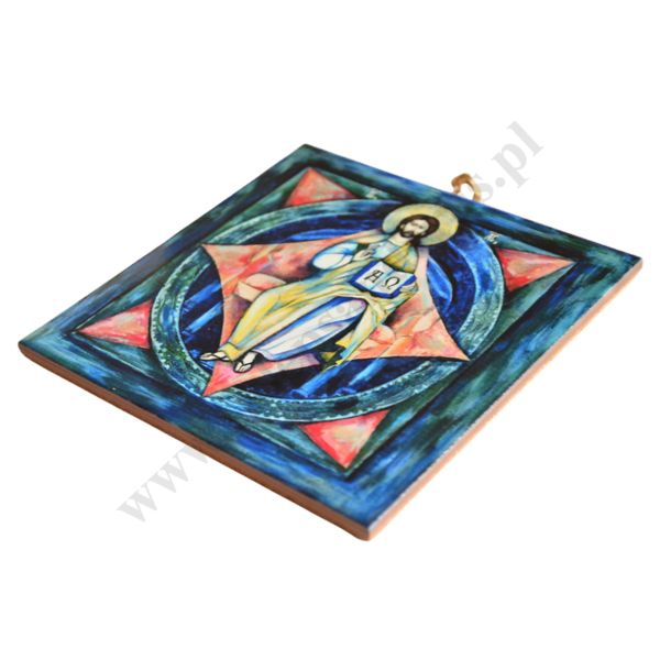 PAN JEZUS PANTOKRATOR - obrazek na ceramice 15 x 15 cm - 30848