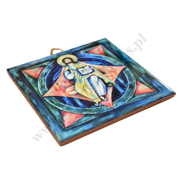 PAN JEZUS PANTOKRATOR - obrazek na ceramice 15 x 15 cm - 30848