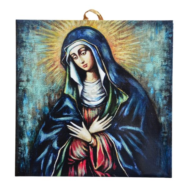 MATKA BOŻA MIŁOSIERDZIA - obrazek na ceramice 15 x 15 cm - 30851