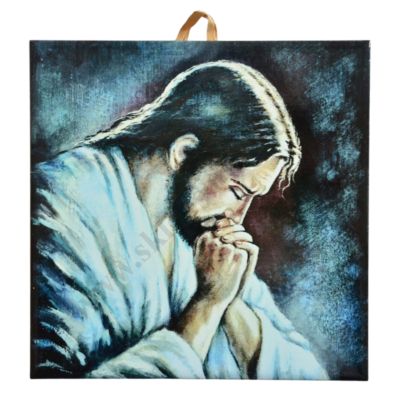 PAN JEZUS MODLĄCY SIĘ - obrazek na ceramice 15 x 15 cm - 30855