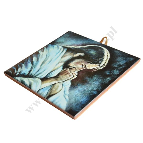 PAN JEZUS MODLĄCY SIĘ - obrazek na ceramice 15 x 15 cm - 30855