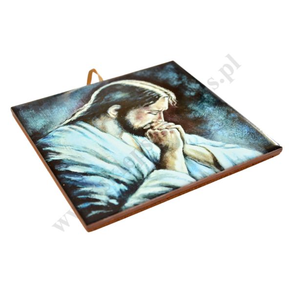 PAN JEZUS MODLĄCY SIĘ - obrazek na ceramice 15 x 15 cm - 30855