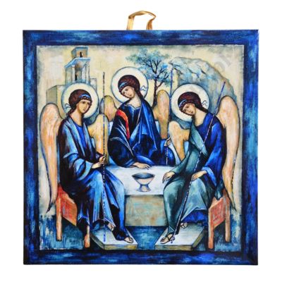 TRÓJCA RUBLOWA - obrazek na ceramice 15 x 15 cm - 30858