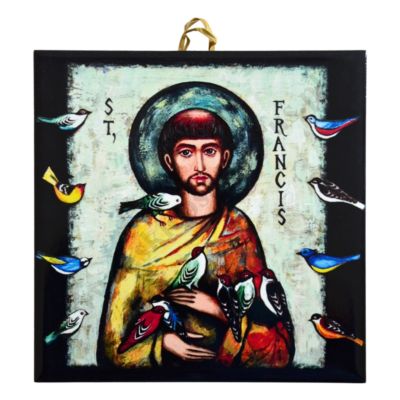 ŚWIĘTY FRANCISZEK - obrazek na ceramice 15 x 15 cm - 30860