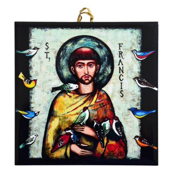 ŚWIĘTY FRANCISZEK - obrazek na ceramice 15 x 15 cm - 30860