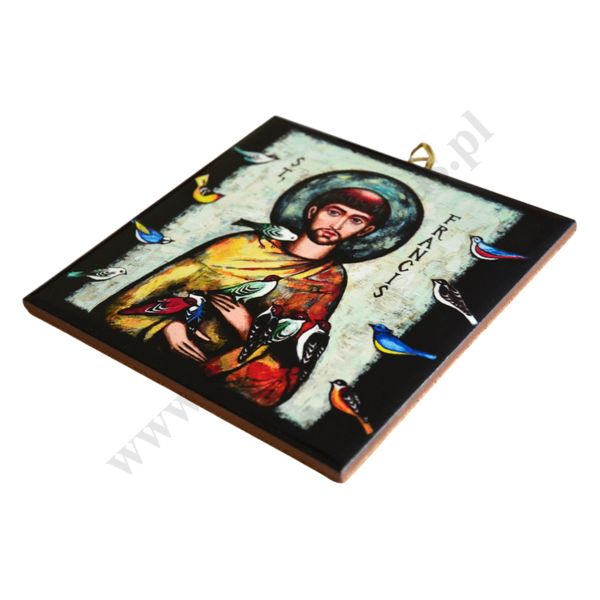 ŚWIĘTY FRANCISZEK - obrazek na ceramice 15 x 15 cm - 30860