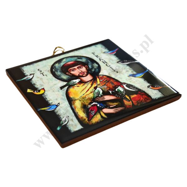 ŚWIĘTY FRANCISZEK - obrazek na ceramice 15 x 15 cm - 30860