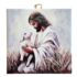 PAN JEZUS Z BARANKIEM - obrazek na ceramice 15 x 15 cm - 45164