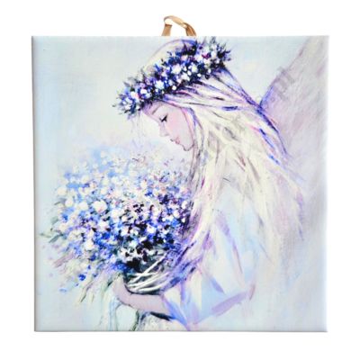 DZIEWCZYNKA - obrazek na ceramice 15 x 15 cm - 56492