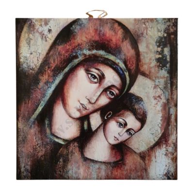 MATKA BOŻA Z DZIECIĄTKIEM - obrazek na ceramice 15 x 15 cm - 56495
