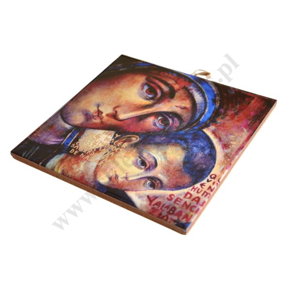 MATKA BOŻA Z DZIECIĄTKIEM - obrazek na ceramice 15 x 15 cm - 56952