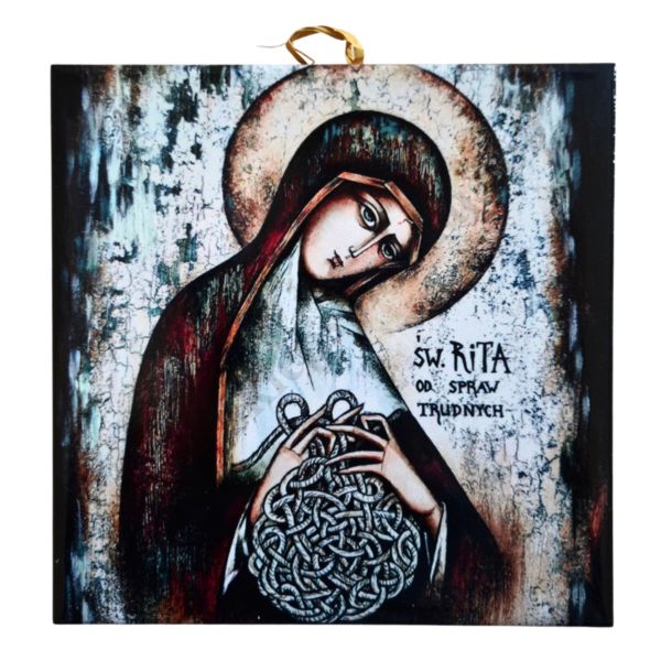ŚW. RITA - obrazek na ceramice 15 x 15 cm - 57096