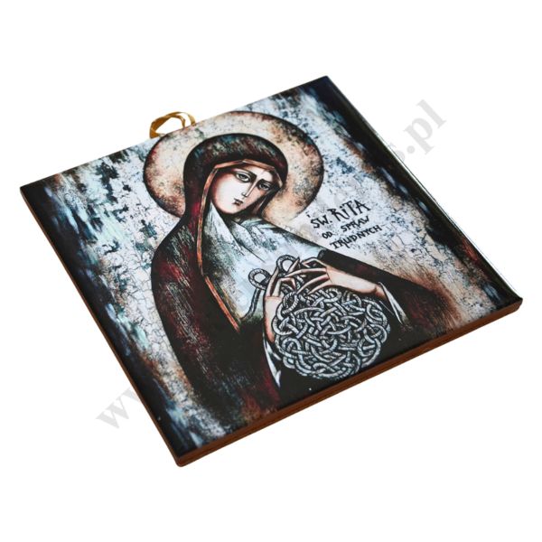 ŚW. RITA - obrazek na ceramice 15 x 15 cm - 57096