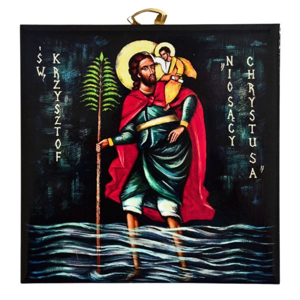 ŚW. KRZYSZTOF - obrazek na ceramice 15 x 15 cm - 57097