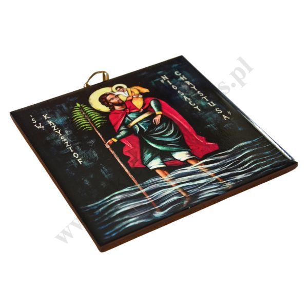 ŚW. KRZYSZTOF - obrazek na ceramice 15 x 15 cm - 57097