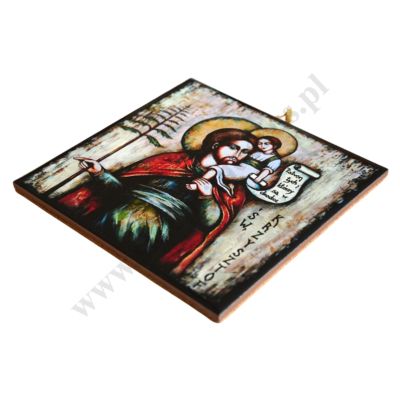 ŚW. KRZYSZTOF - obrazek na ceramice 15 x 15 cm - 57098