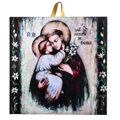ŚWIĘTY ANTONI - obrazek na ceramice 10 x 10 cm - 57168