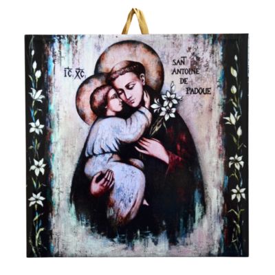 ŚWIĘTY ANTONI - obrazek na ceramice 15 x 15 cm - 58001