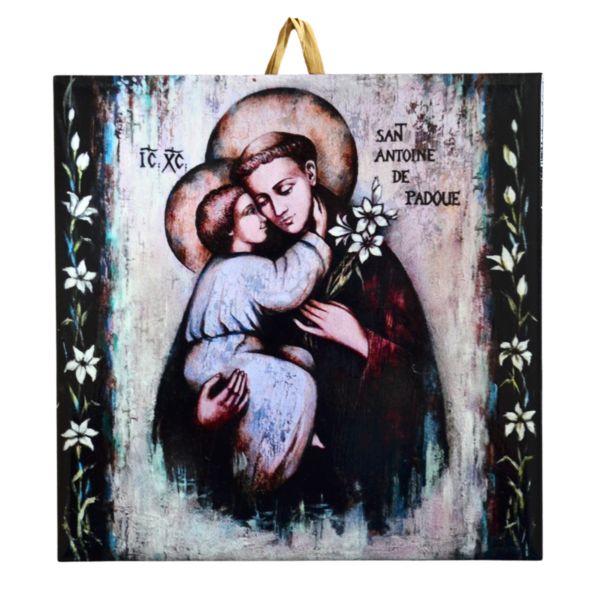 ŚWIĘTY ANTONI - obrazek na ceramice 15 x 15 cm - 58001