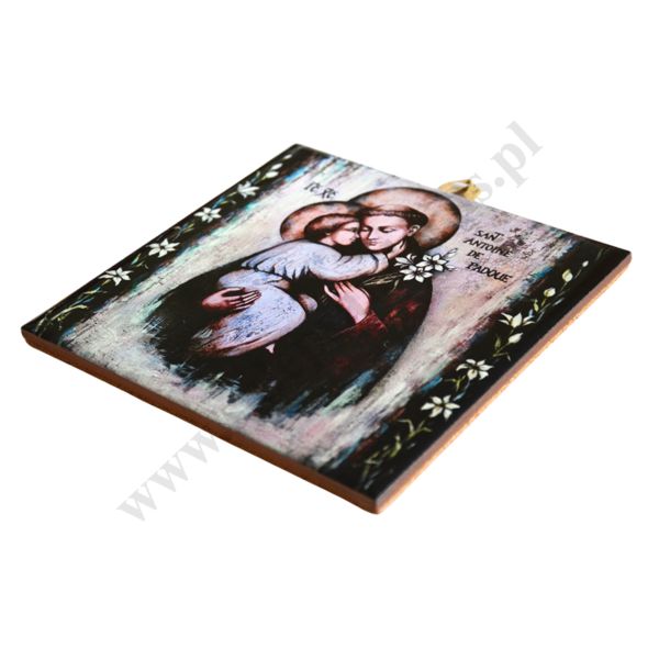 ŚWIĘTY ANTONI - obrazek na ceramice 15 x 15 cm - 58001