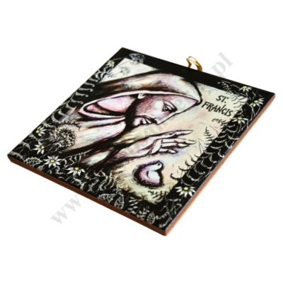 ŚW. FRANCISZEK - obrazek na ceramice 15 x 15 cm - 58002