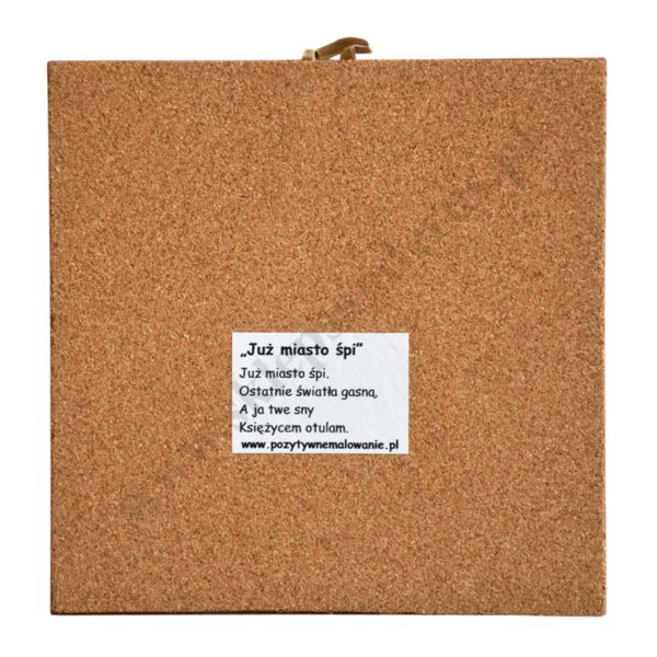 JUŻ MIASTO ŚPI - obrazek na ceramice 15 x 15 cm - 58003