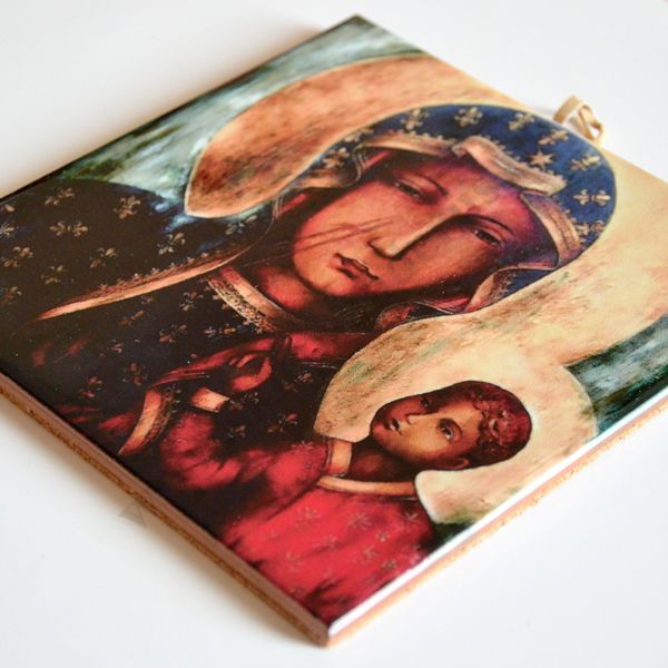 MATKA BOŻA CZĘSTOCHOWSKA - obrazek na ceramice 15 x 15 cm - 58954