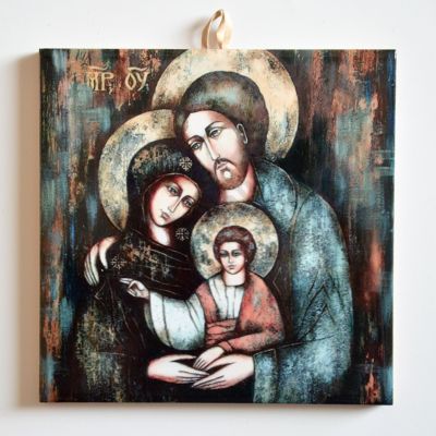 ŚWIĘTA RODZINA - obrazek na ceramice 15 x 15 cm - 58956