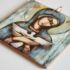 MATKA BOŻA NIOSĄCA DUCHA - obrazek na ceramice 15 x 15 cm - 58958
