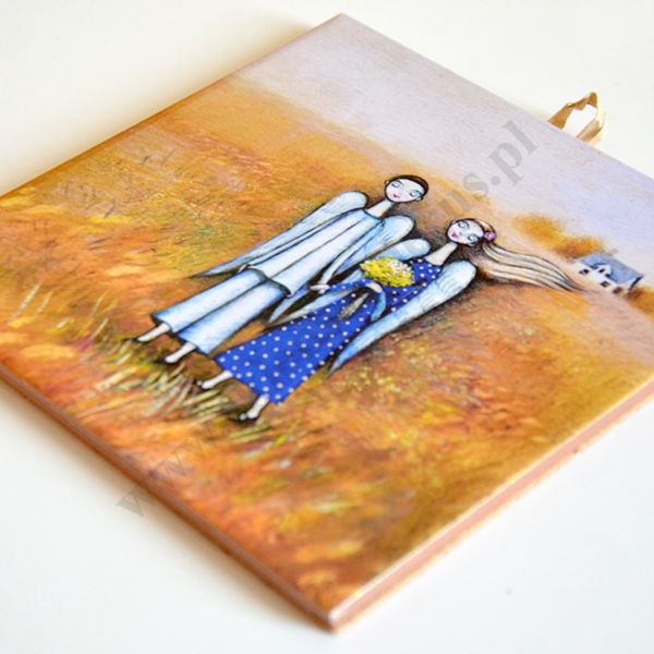 ŻYCIE TO PODRÓŻ - obrazek na ceramice 15 x 15 cm - 58963