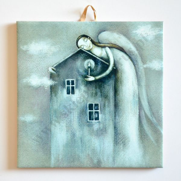 ANIOŁ - obrazek na ceramice 15 x 15 cm - 58979