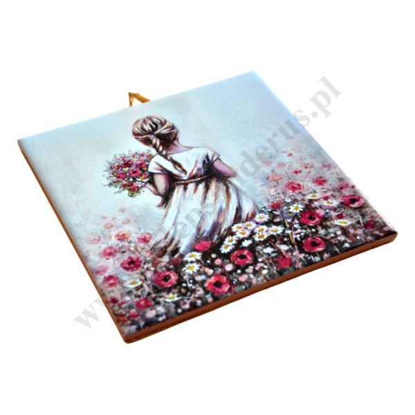 POSYŁAM CI ANIOŁA - obrazek na ceramice 15 x 15 cm - 45478