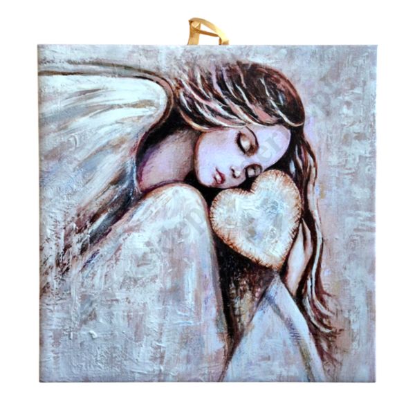 PRZYTULIĆ DO SERCA - obrazek na ceramice 15 x 15 cm - 45741