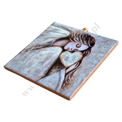 PRZYTULIĆ DO SERCA - obrazek na ceramice 15 x 15 cm - 45741
