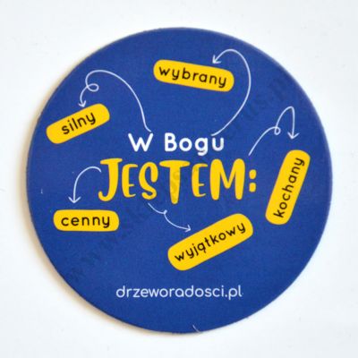 W BOGU JESTEM... - MAGNES ŚREDNICA 6 cm - 75836