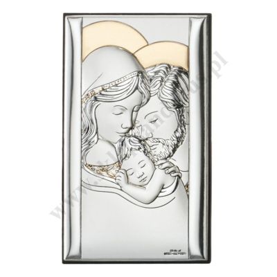 ŚWIĘTA RODZINA - OBRAZEK SREBRNY 15 x 26 cm - VL81504/5XLORO