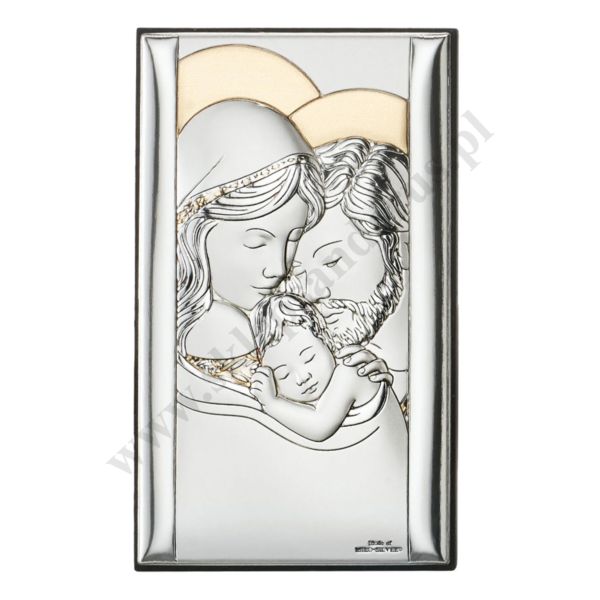 ŚWIĘTA RODZINA - OBRAZEK SREBRNY 15 x 26 cm - VL81504/5XLORO