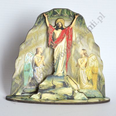 GROTA JEZUSA ZMARTWYCHWSTAŁEGO - statuetka 12.3 x 11 cm - 74739