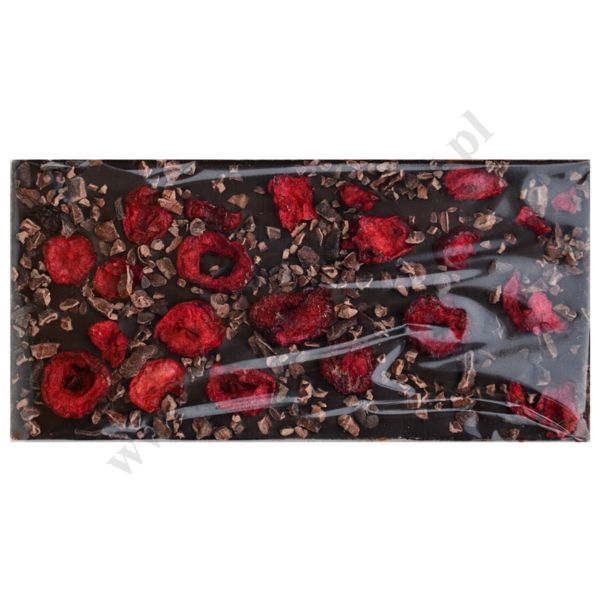 CZEKOLADA DZIĘKUJĘ - ciemna z prażonymi ziarnami kakaowca i wiśniami - 56196