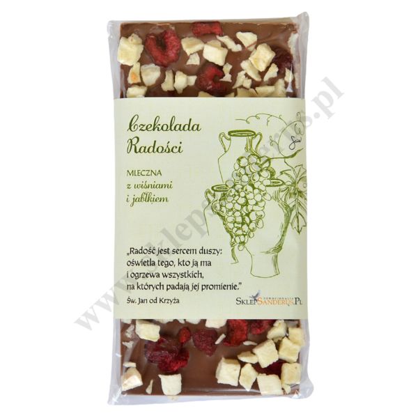 CZEKOLADA RADOŚCI - mleczna z wiśniami i jabłkiem - 56195