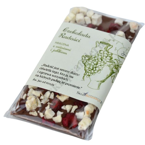 CZEKOLADA RADOŚCI - mleczna z wiśniami i jabłkiem - 56195
