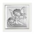 ANIOŁ STRÓŻ - OBRAZEK SREBRNY 10 x 10 cm - 6430/2W